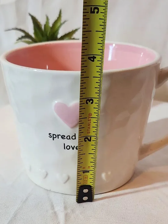 Made In England Harvest Green Studio "Spread the Love" Stonewear Coffee Mug - Picture 7 of 8